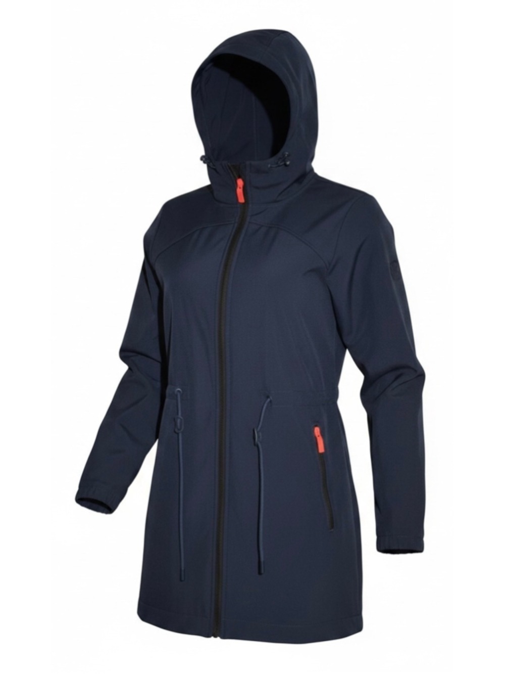 Hunter Navy Hooded Jacket Classic Florence Adjustable Drawcord Zip Front Large - Picture 2 of 11